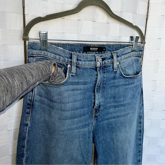 Hudson Jeans Holly Straight Leg Denim Jeans Size 28 Medium Wash - Picture 2 of 9